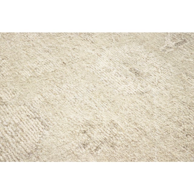 Transitional Pasargad Home Oushak Beige Wool Area Rug- 3' 0'' X 14' 3'' For Sale - Image 3 of 5