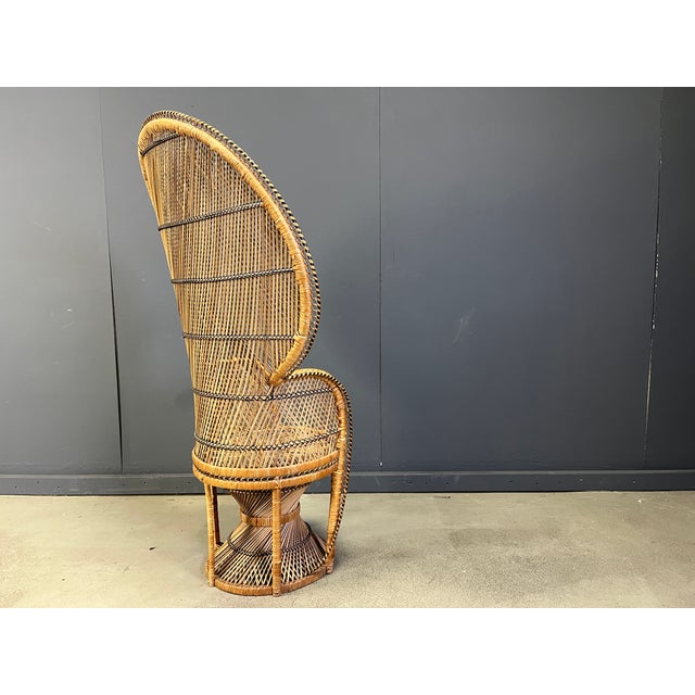 Vintage Wicker Peacock Chair, 1970s For Sale - Image 12 of 15