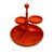Mid-Century Modern Vintage West German Space Age Orange Tiered Organizer For Sale - Image 3 of 4