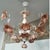 Amber Vintage Italian Porcelain & Amber Brown Murano Glass Flower Chandelier For Sale - Image 8 of 10