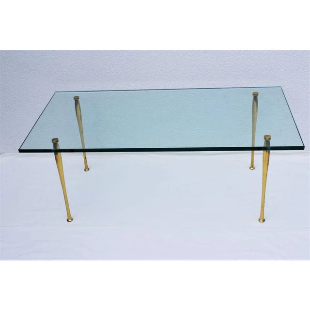 Metal Brass and Glass Coffee Table by Pietro Chiesa for Fontana Arte, 1950s For Sale - Image 7 of 10