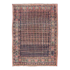 Colorful Antique Persian Hamadan Rug With All-Over Tribal Motifs 3'6"x5'0"