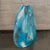 Sky Blue 1960s Gradient Blue Gold Fleck Murano Attributed Glass Vase, Pear Shape For Sale - Image 8 of 12