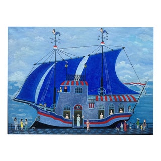 Joop Plasmeijer, Boat, Oil on Canvas, 1999 For Sale