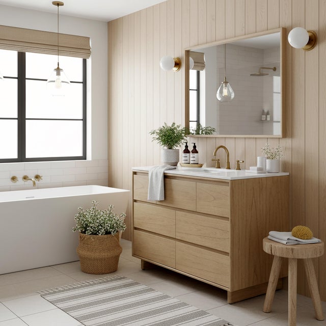 The Butler Specialty Company Halmstad 48-inch Single Sink Vanity Set brings refined modern style to the bath with its...