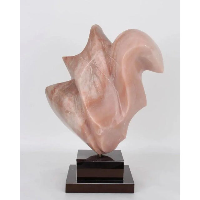 Abstract Pink Alabaster Sculpture by Karen Chera For Sale - Image 4 of 5