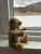 adorable mini antique bear in excellent condition, blonde mohair. high end handmade quality, legs and arms swing,...