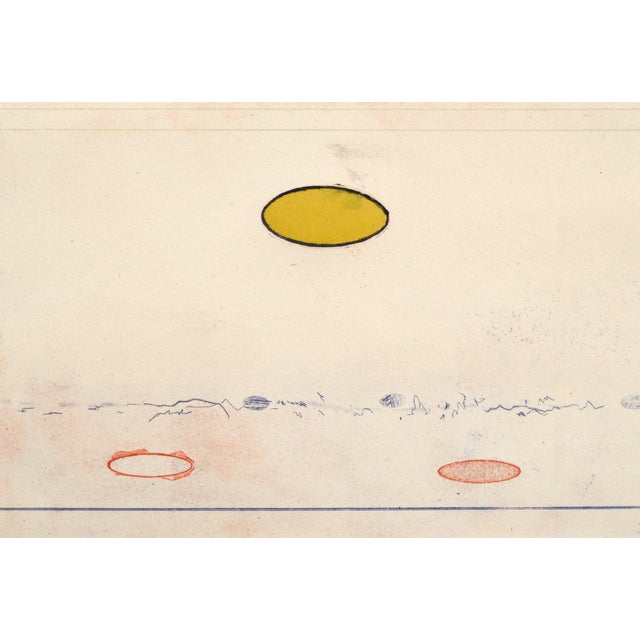 1990s "Orange Row", Abstract Geometric Minimalist Composition W Ovals, Limited Edition by Geoffrey Bowman For Sale - Image 5 of 8