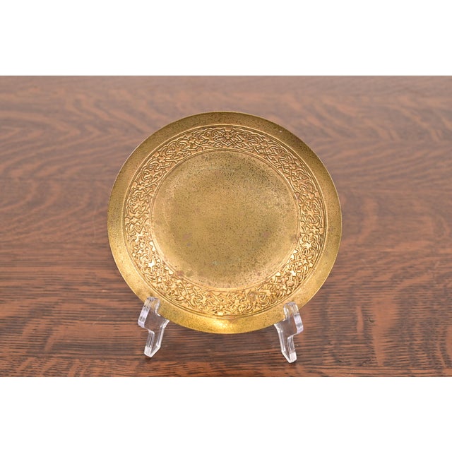Bronze Tiffany Studios New York Bronze Doré Plate With Celtic Knot Design For Sale - Image 8 of 8