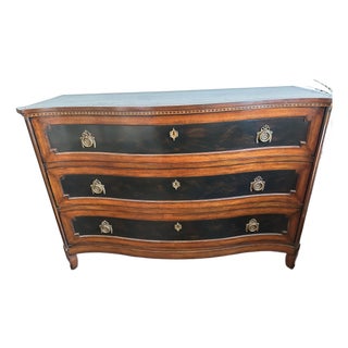 Henredon Serpentine-Front Dresser With Brass Hardware For Sale