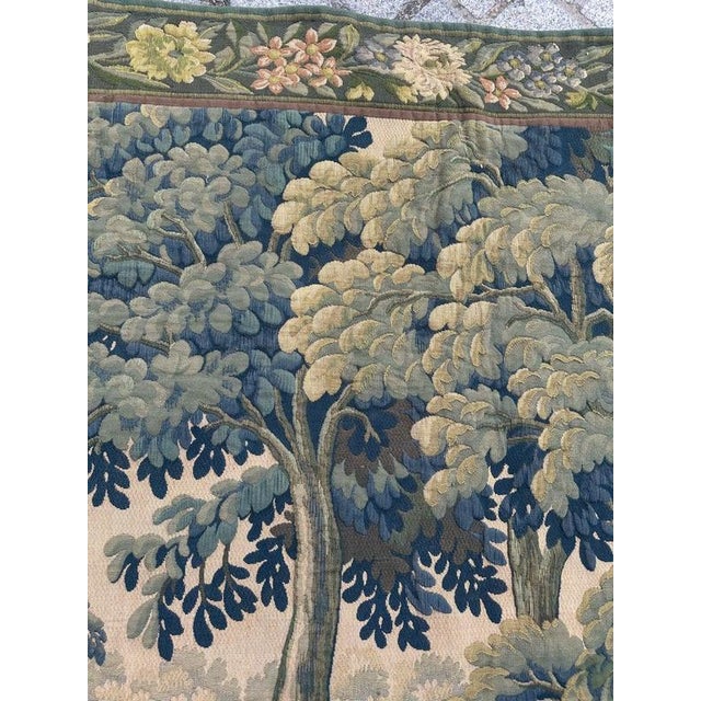 Mid-Century French Jacquard Halluin Tapestry with Verdure Mallard in the style of Aubusson, 1960s For Sale - Image 13 of 18