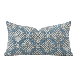 Rare Epingle Scalamandre Old World Weavers Down and Feather Lumbar Pillow 24 Wide X 14 High For Sale