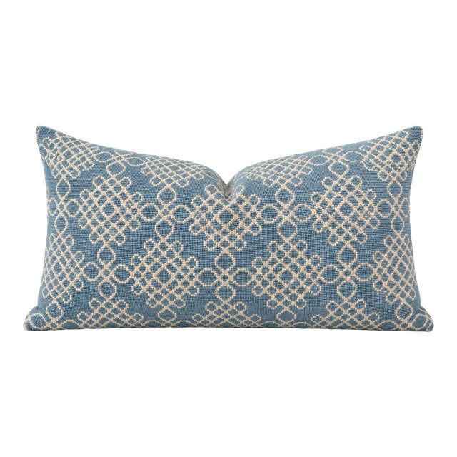 Rare Epingle Scalamandre Old World Weavers Down and Feather Lumbar Pillow 24 Wide X 14 High For Sale