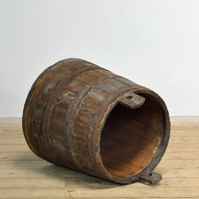 Industrial Oak & Wrought Iron Planter, 1920s For Sale - Image 3 of 9