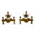 19th Century Gilded Bronze Chenets- a Pair For Sale