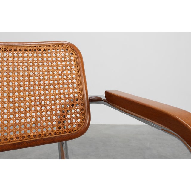 Bauhaus Armchair in tubular Steel, Wood and Rattan, 1920 For Sale - Image 9 of 18