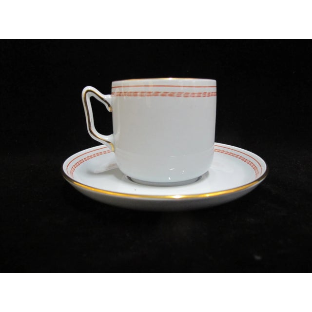 Traditional Early 20th Century Spode Copeland Red Trade Winds Brig Eliza 1865 & 1820 Demitasse Cup & Saucer For Sale - Image 3 of 8