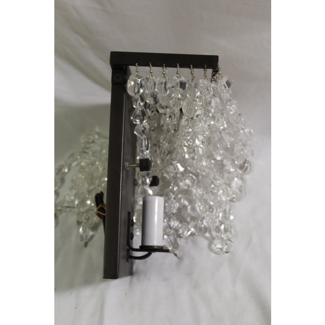 1990s Rock Crystal Sconces - a Pair For Sale In Los Angeles - Image 6 of 7