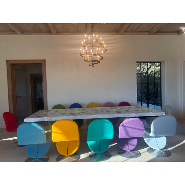 Late 20th Century Attributed Verner Panton System 1-2-3 Swivel Chairs; Set of 12 For Sale In Los Angeles - Image 6 of 12