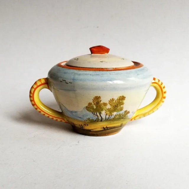 Mid-Century Italian Ceramic Lidded Bowl from Castelli For Sale - Image 6 of 6