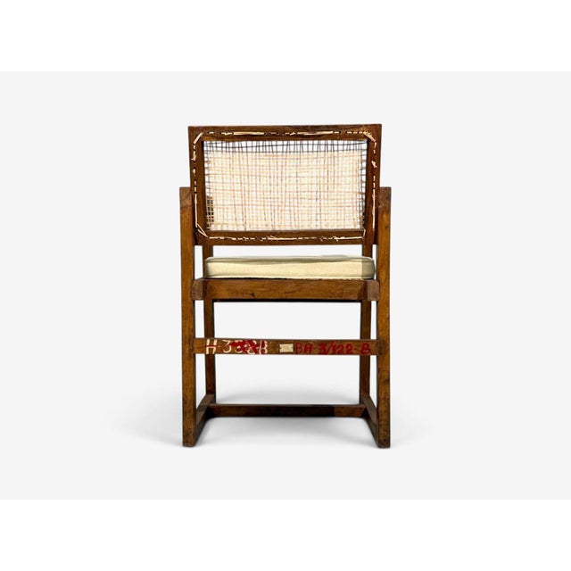 Pierre Jeanneret, 'Box' Armchair, Teak, Cane, Chandigarh, India, 1960s For Sale - Image 13 of 15