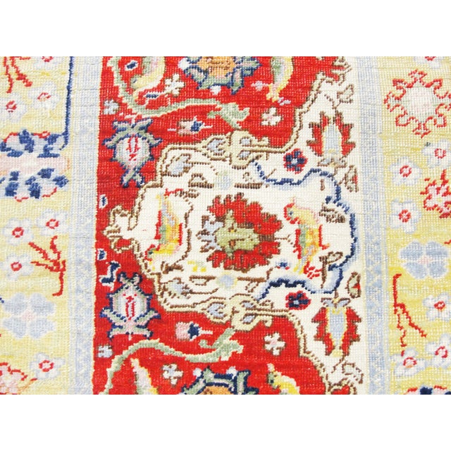 Late 19th Century Antique Turkish Hereke Carpet 6'6" X 9'5" as Is For Sale - Image 5 of 8