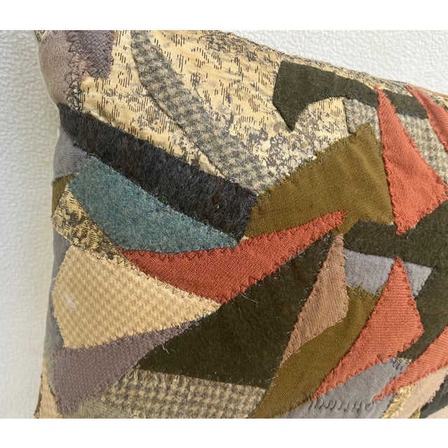 1930s A Pillow With Patchwork For Sale - Image 4 of 7