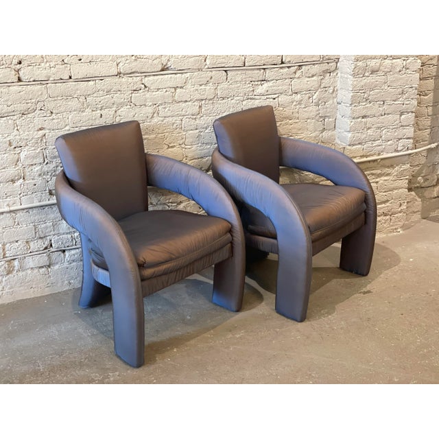Textile 1980s Postmodern Chairs - a Pair For Sale - Image 7 of 8
