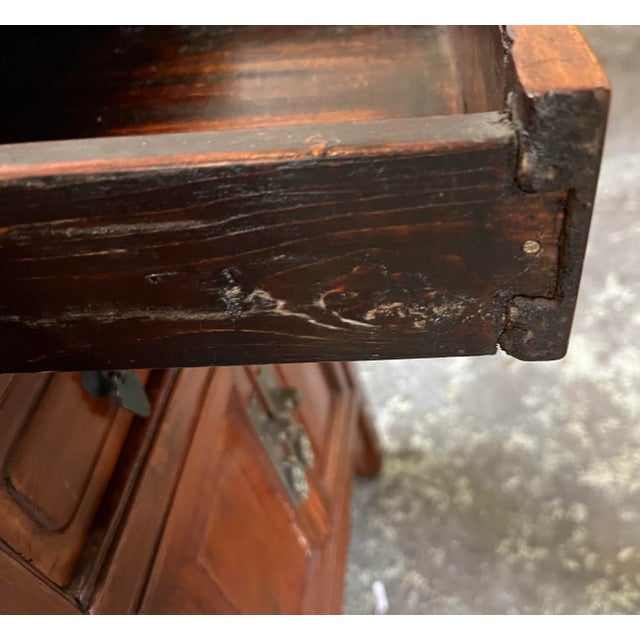 Brick Red Late 20’th C. Asian. Chest of Drawers For Sale - Image 8 of 8