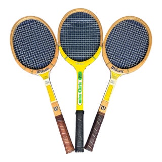 Trio of Vintage Chris Evert Wilson "Miss Chris" Tennis Rackets For Sale
