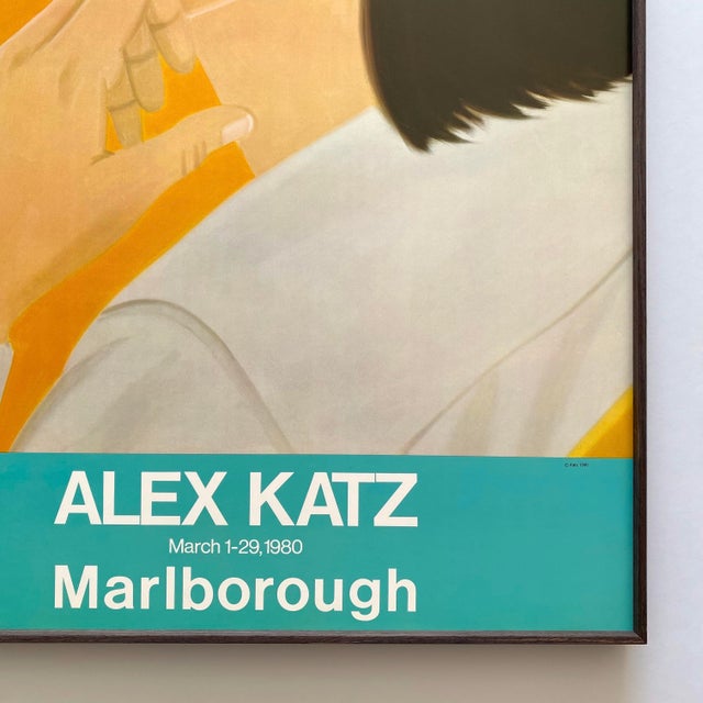 Alex Katz Vintage 1980 Pop Art Lithograph Print Framed Large Modernist Exhibition Poster " Red Band " 1978 For Sale - Image 17 of 17