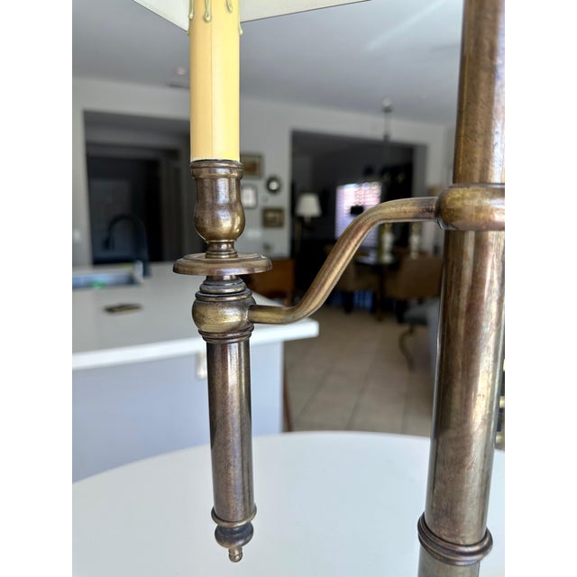 Brass French Directoire Style Bouillotte Tole Table Lamp For Sale - Image 13 of 16