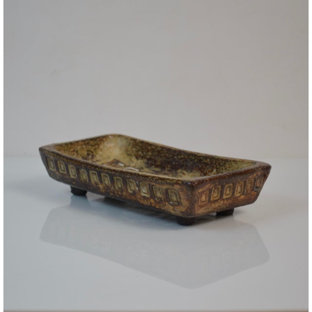 Mid-Century Modern Mid-Century Modern Ceramic Catchall Tray by Olivier Pettit, France, 1950s For Sale - Image 3 of 12