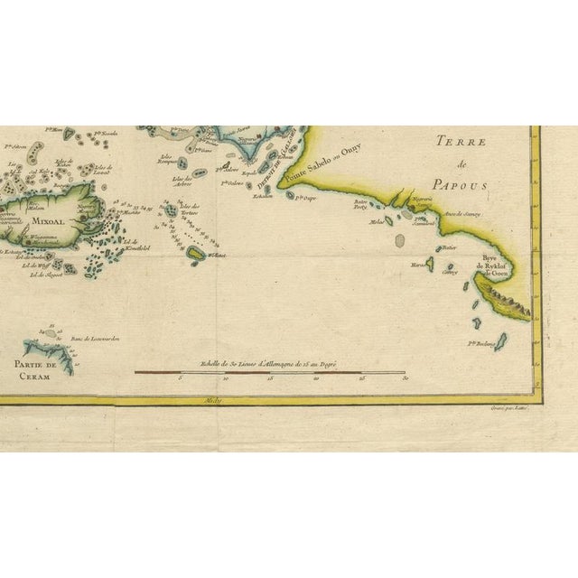 Copper Antique Map of Raja Ampat, New Guinea, Bellin, and Papuan Islands, 1749 For Sale - Image 8 of 10