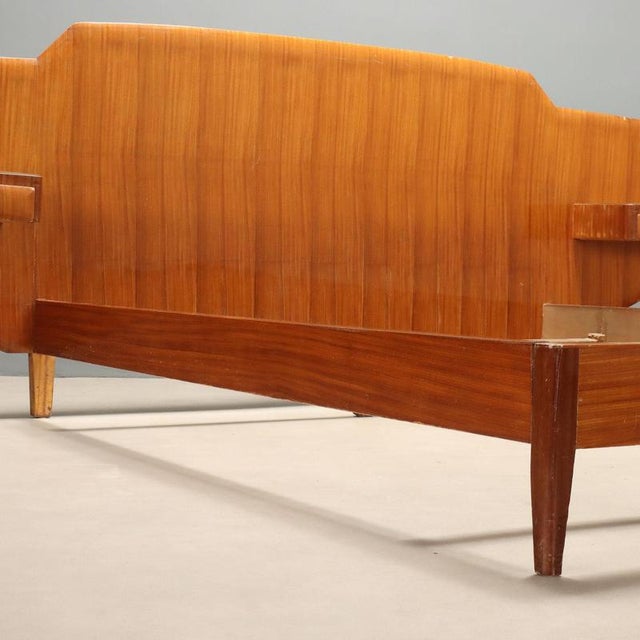 Vintage Double Bed in Mahogany with Bedside Tables, 1950s For Sale - Image 9 of 11