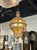 Large scale 19th century Italian carved and stripped wood lantern. Circa 1880. The chandelier has been professionally...