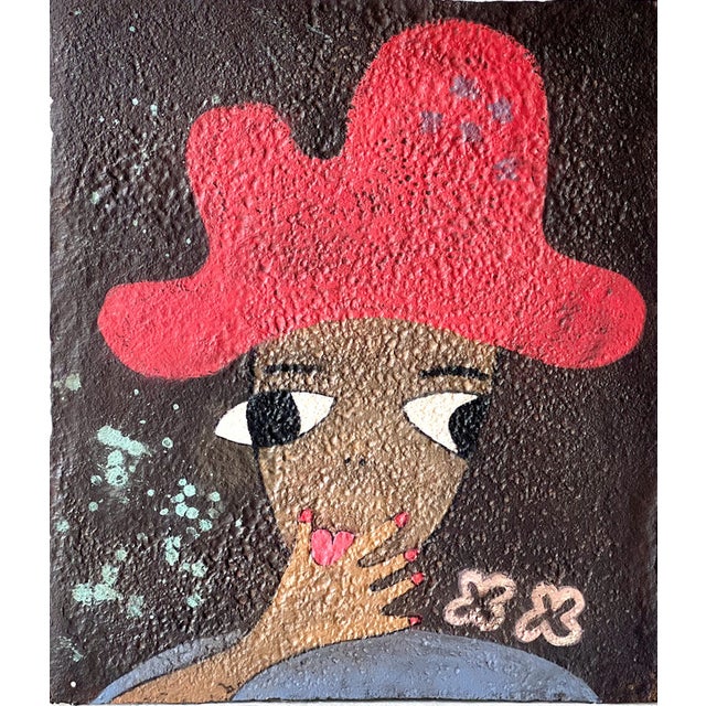 Elvira VI, Painting on Metal For Sale