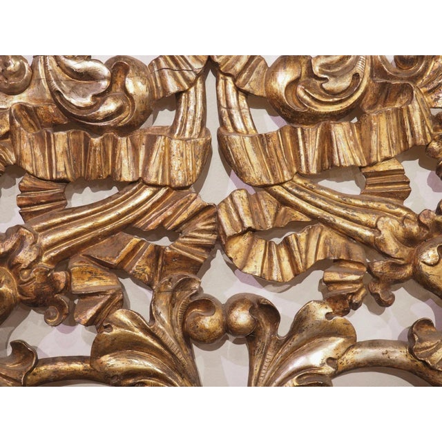 Large Circa 1850 Italian Giltwood Architectural Carving or Headboard, 91.5 Inches For Sale - Image 12 of 12