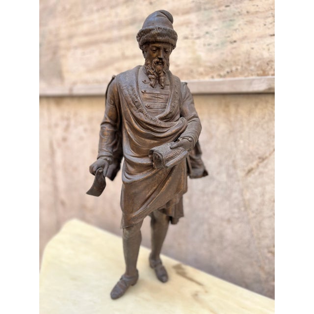Bronze Renaissance Scholar, 20th Century For Sale - Image 11 of 13