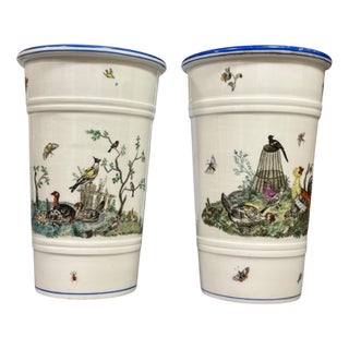 Antique Berlin Porcelain Jardinieres from KPM Berlin, 1800s, Set of 2 For Sale