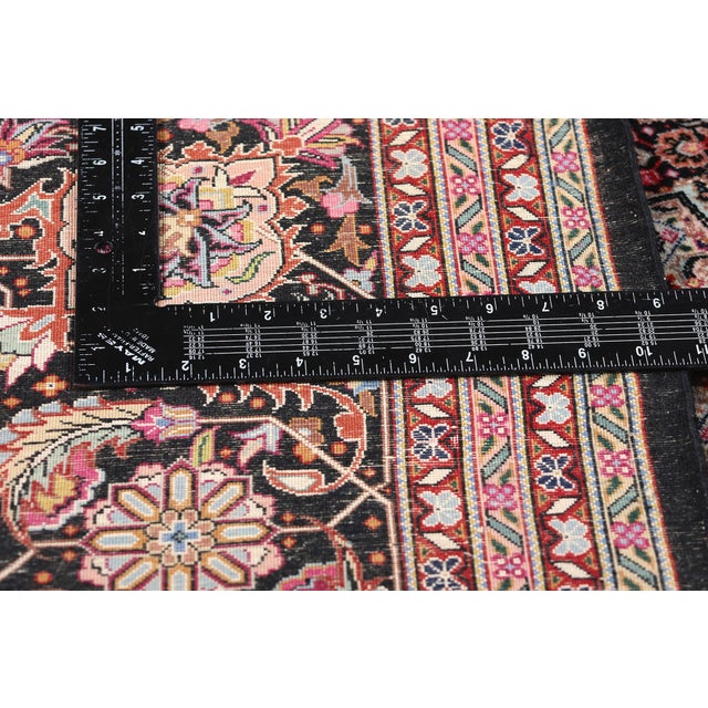 Vintage Wool and Silk Chinese Mahi Tabriz Rug - 09'00 X 12'03 For Sale In Dallas - Image 6 of 9