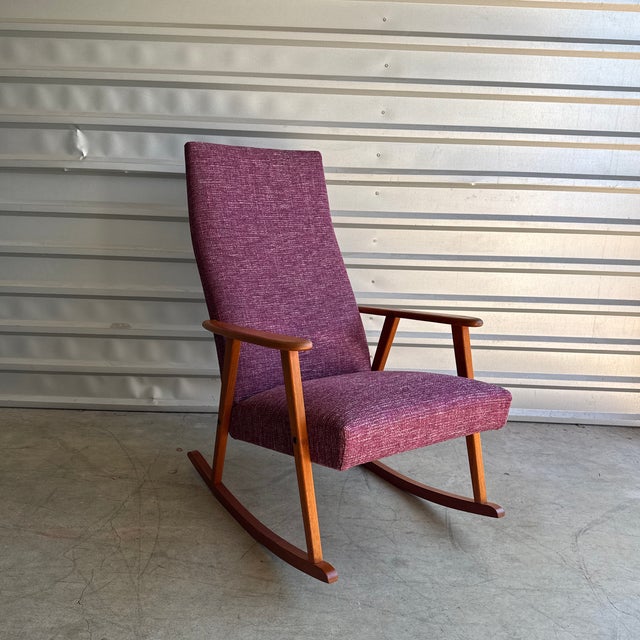 Vintage Swedish Teak Johnason Rocking Chair For Sale - Image 12 of 12
