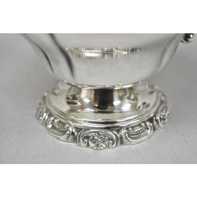 Silver Vintage Baroque by Wallace 252 & 253 Silver Plated Punch Bowl Set W/ 10 Cups For Sale - Image 8 of 18