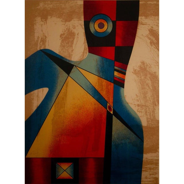 1970s Abstract Surrealist Triptych Signed Serigraph on Paper 93/99 Framed by Neal Doty - Set of 3 For Sale In Detroit - Image 6 of 12