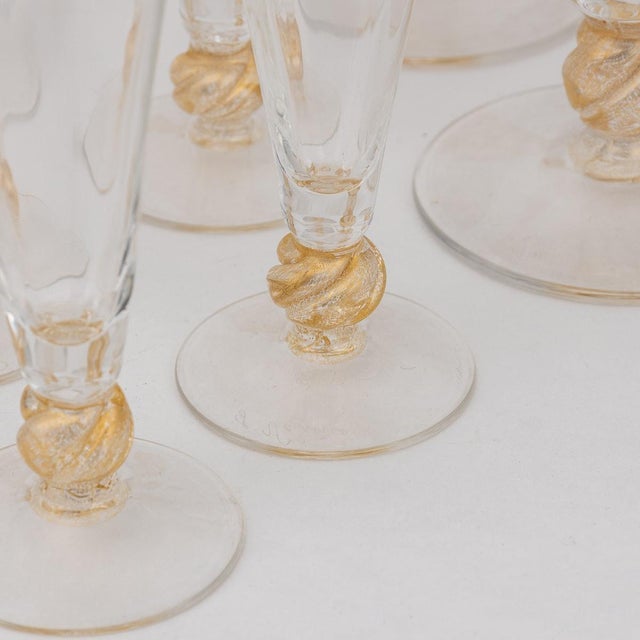 20th Century Italian Carafes & 12 Glasses by Italo Varisco, Venice, Set of 14 For Sale - Image 3 of 13