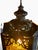 1960s Vintage Gothic Spanish Revival Blue & Amber Glass Swag Lantern For Sale - Image 5 of 7