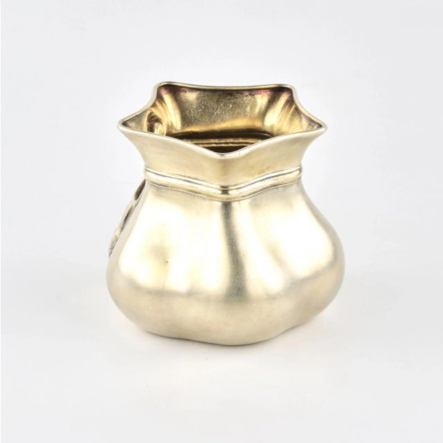 Silver Vase in the Form of a Tied Bag For Sale - Image 3 of 7