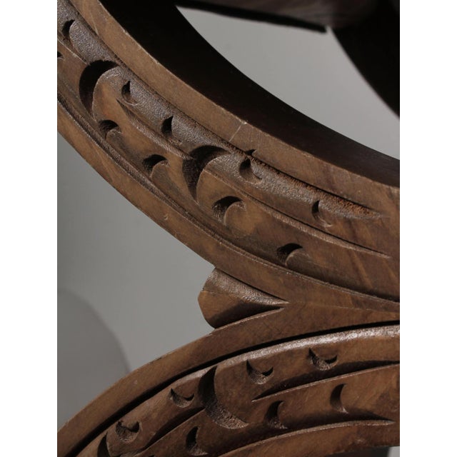 Renaissance Revival Oak Dante Chair, Sweden, 1850s For Sale - Image 3 of 11