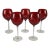 1950s Ruby Cut to Clear-Long Stem Goblets- Set of 5 For Sale