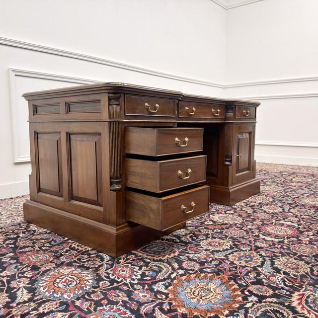 English Chesterfield Desk with Backboard For Sale - Image 13 of 18